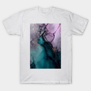 Mauve In Marble - Abstract Alcohol Ink Resin Art T-Shirt